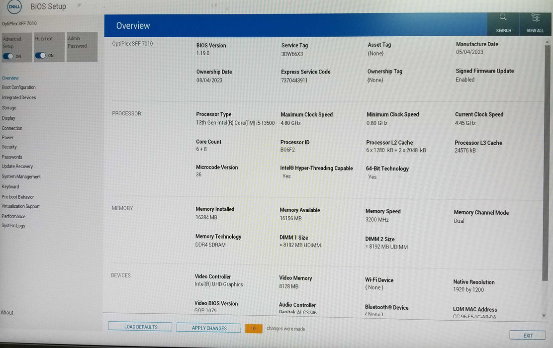 Dell OptiPlex 7010 SFF 13th Gen Core i5-13500 CPU 16GB RAM - No HDD