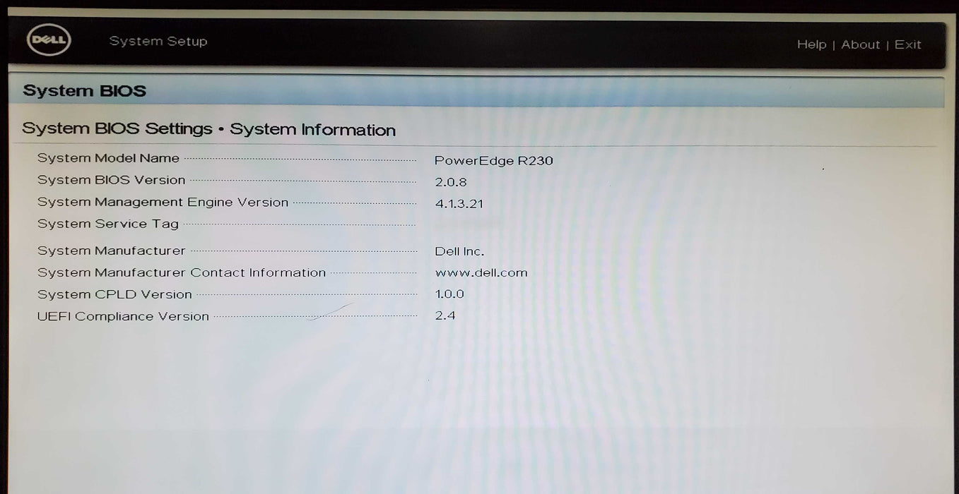 Dell PowerEdge R230 - Xeon E3-1230 v5 4GB DDR4 H330 - No HDD
