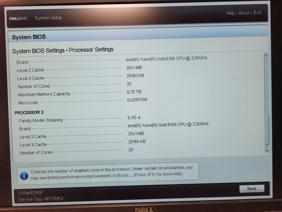 Dell VxRail E560F 2.5" 2x Gold 6138 @ 2GHz 32GB DDR4 HBA330Mini BOSS-S1 $