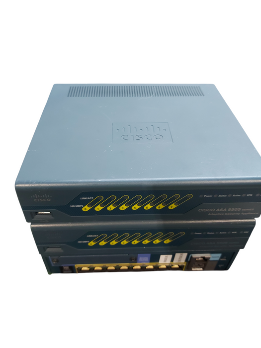 LOT of 3x Cisco ASA 5505 V05 Fast Ethernet Firewall Security Appliance