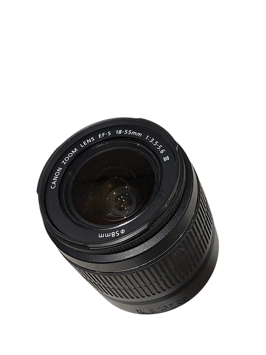 Canon Zoom Lens EF-S  18-55mm   1:3.5-5.6  58mm Macro 0.25m/0.8ft  =