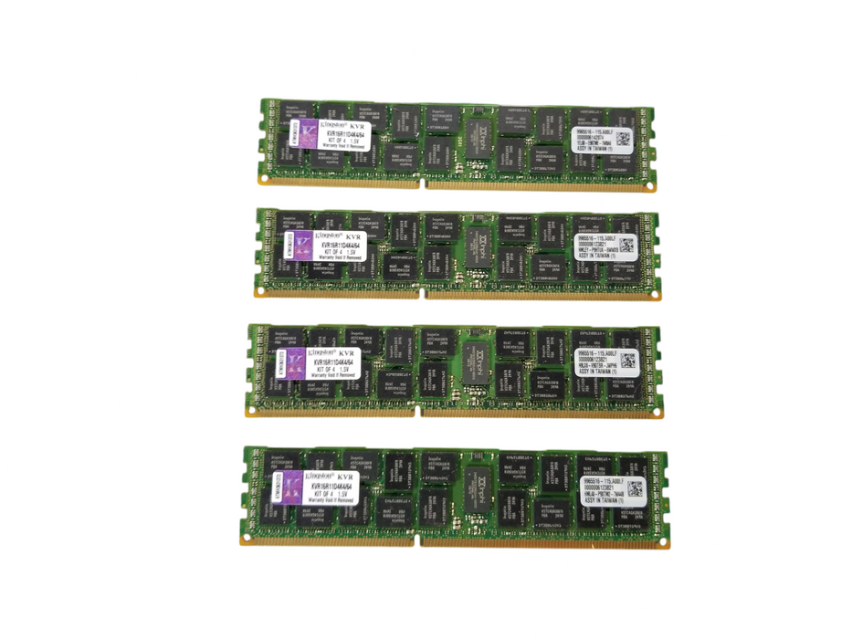 Kingston Kit 4 x 16GB = 64GB PC3-1600 DDR3 1600MHz ECC Server Memory  Q