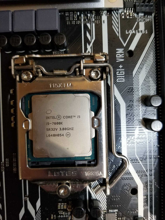 Asus Prime Z270-A w/ core i5-7600K CPU 8GB DDR4 RAM  IO Shield