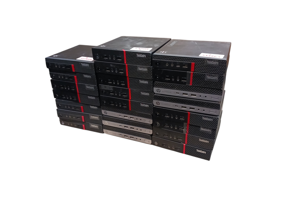 Lot of 23x AMD Ryzen Pro HP & Lenovo USFF Desktops Tested (AMD-12)