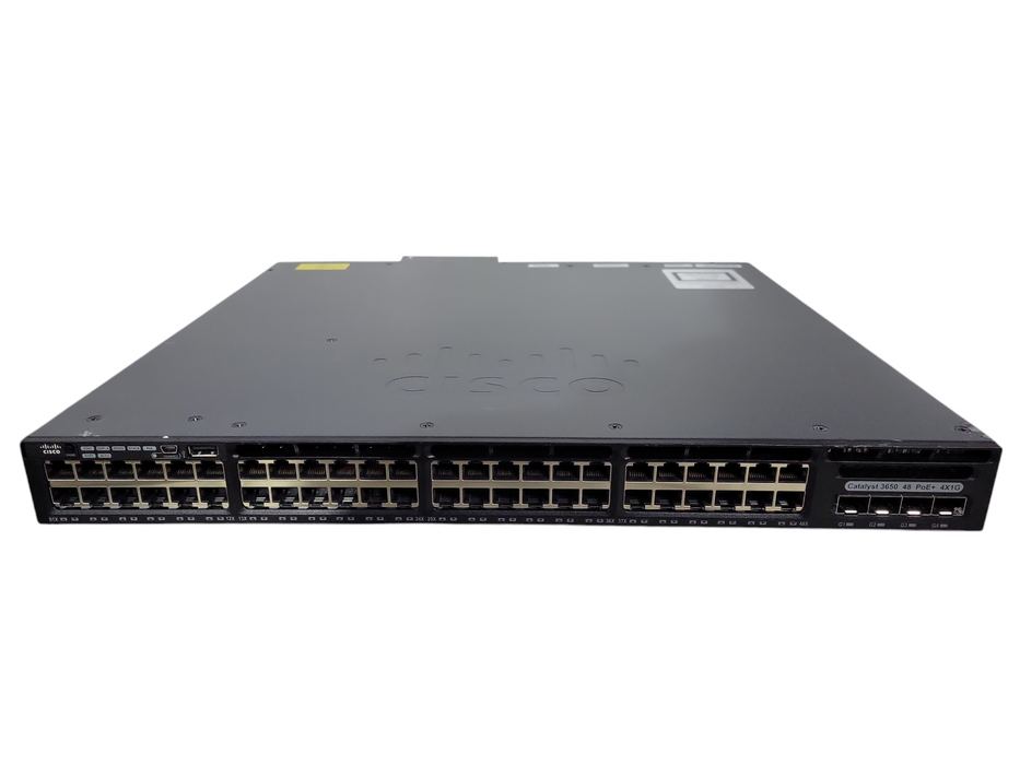 Cisco WS-C3650-48FS-L 48 Port 4X1G Gigabit Ethernet PoE Switch !