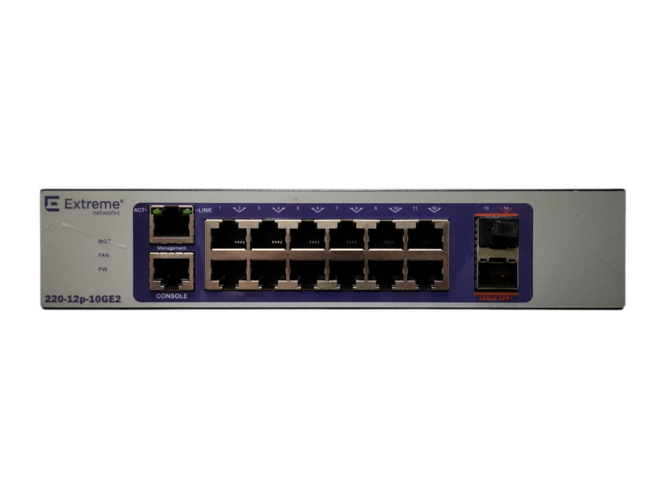 Extreme Networks ExtremeSwitching 220 12-port Switch, 220-12p-10GE2