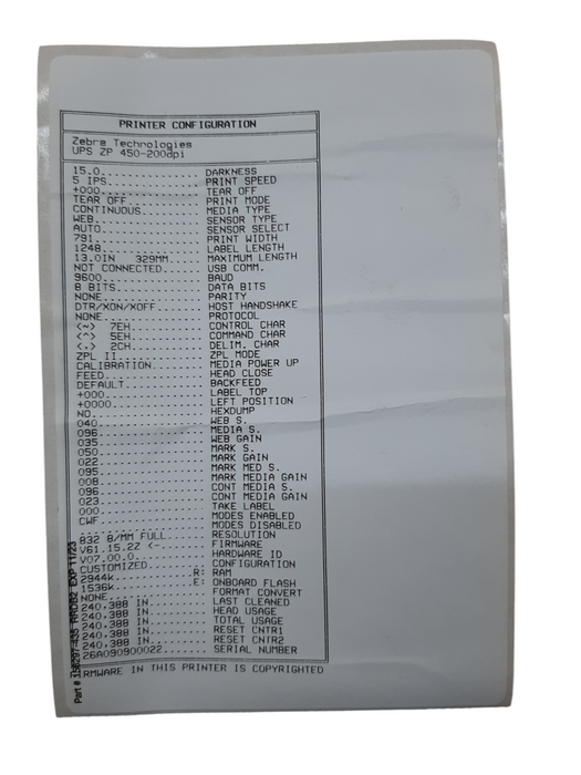 Zebra ZP 450 Thermal Label Printer w/ Power Base, ZP450-0101-0001