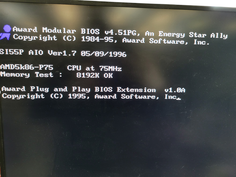 AGI 1700C Vintage PC - AMD5k86 75Mhz CPU 8MB RAM NO HDD %
