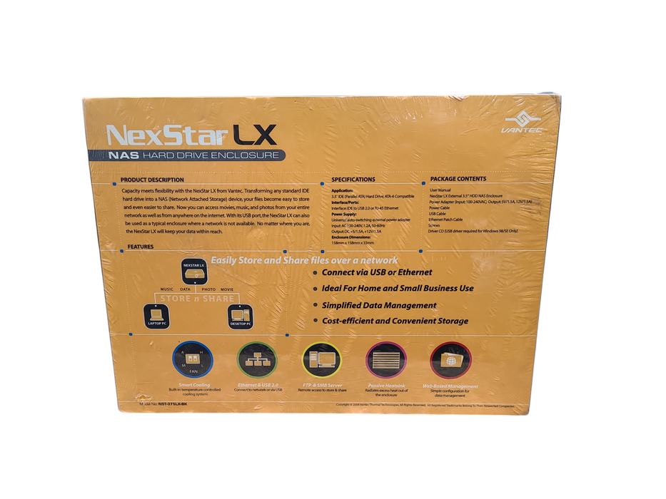 Vantec NexStar LX NAS Hard Drive Enclosure | NST-375LX-BK