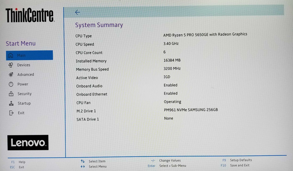 Lenovo ThinkCentre M75q Gen2 AMD Ryzen Pro 5650GE CPU 16GB RAM 256GB NVMe