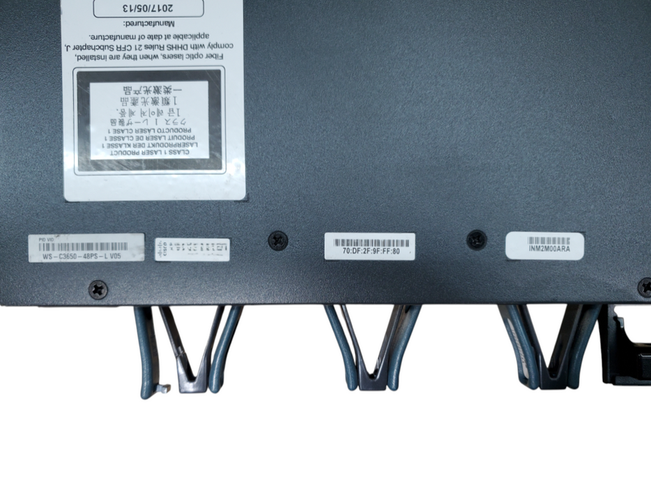 Cisco WS-C3650-48PS-L V05 | 48-Port Gigabit PoE+ Switch w/ 4x1G SFP Q