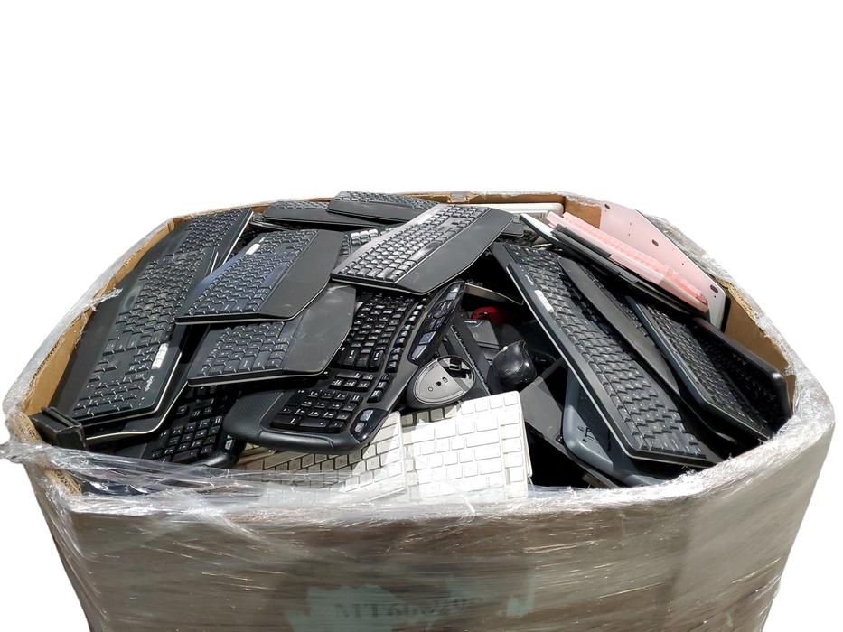 Bin of Assorted Wireless Keyboards Approx 650lbs AS-IS
