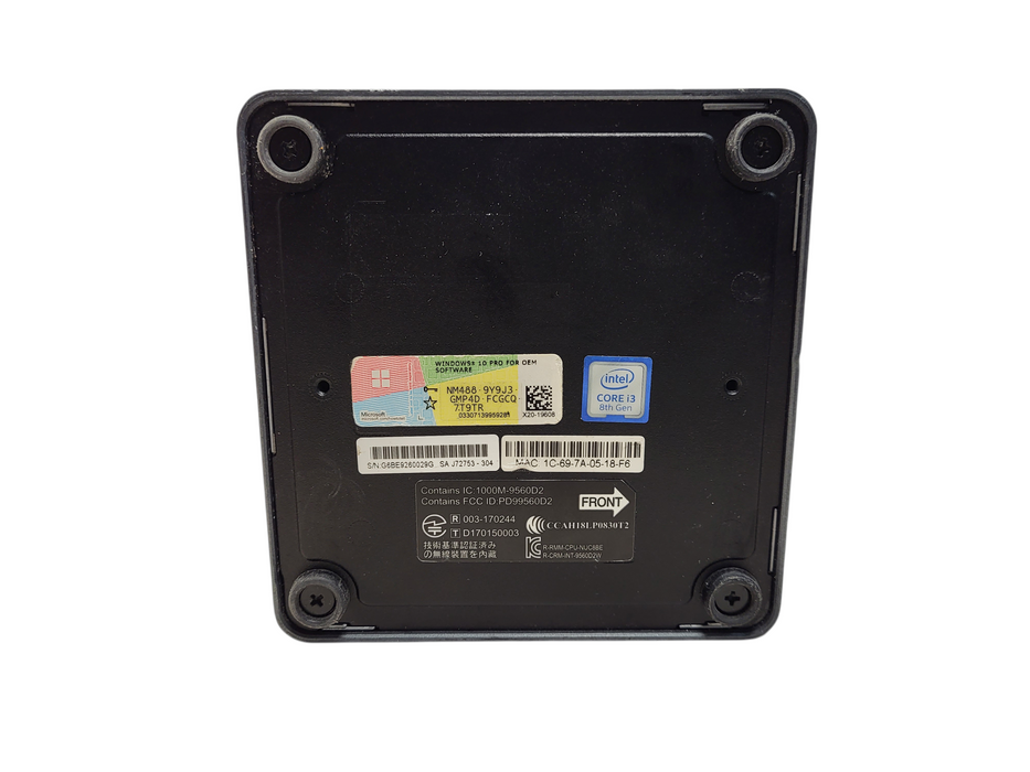 Intel NUC i3-8109U CPU 8GB RAM 256GB SSD No AC $