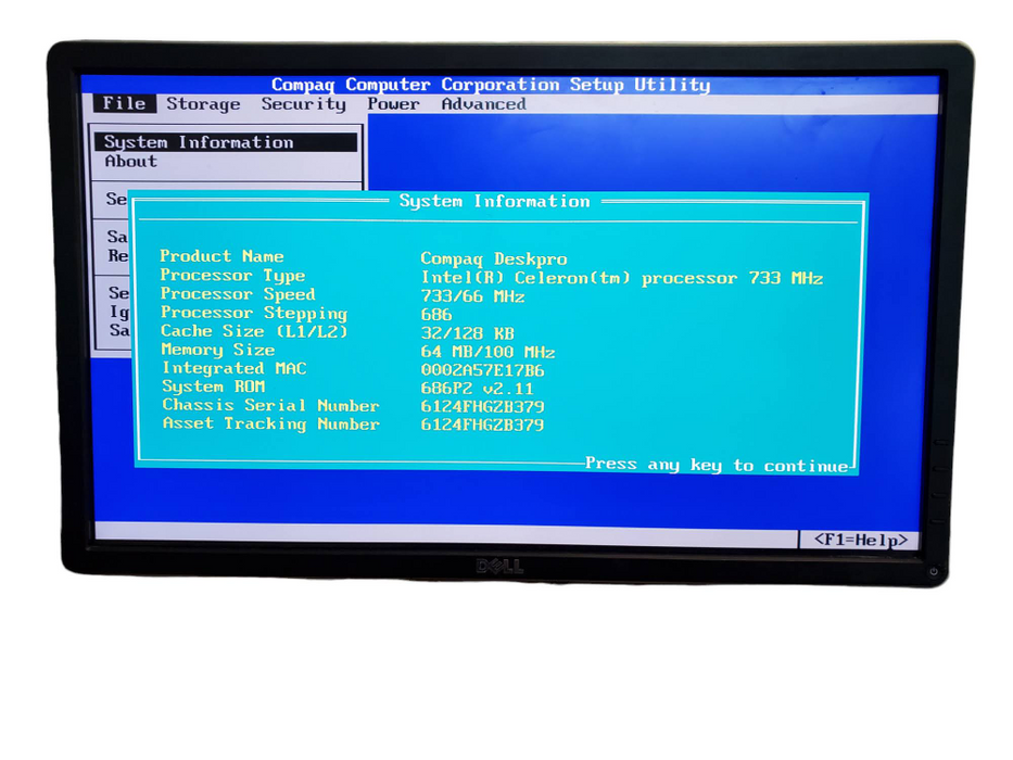 Compaq Deskpro Celeron 733MHz 64MB RAM NO HDD @