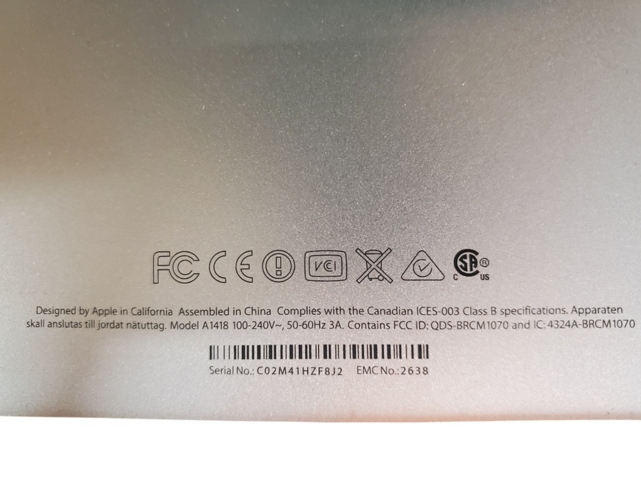 Apple iMac A1418 21.5' 2013 Intel i5-4570R 2.7GHz 4GB RAM 1TB HDD NO OS