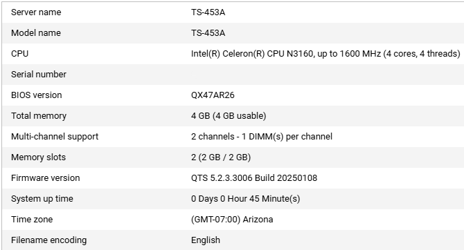 QNAP TS-453A 4-Bay NAS – Intel Celeron, 4GB RAM, 4x 4TB HDD's READ !