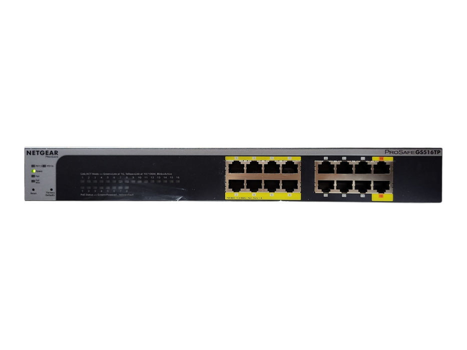 NETGEAR ProSafe GS516TP 16-Port Gigabit PoE Smart Switch