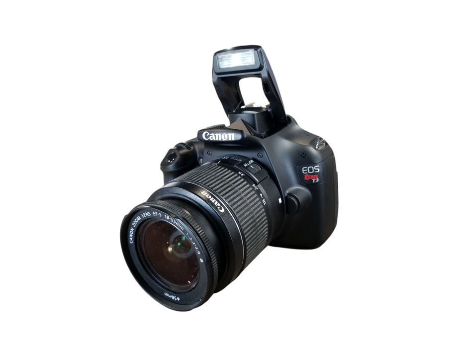 Canon EOS Rebel T3 SLR Camera with EFS 18-55mm Lens - Black / Brown *READ* Q