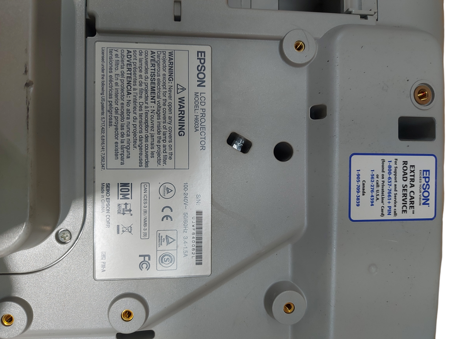 EPSON POWERLITE 575W H603A 3LCD PROJECTOR WXGA | 1072 Hours Left