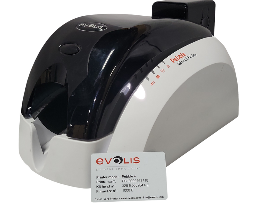 Evolis Pebble 4 Basic PBL401BKU ID Thermal ID Card Printer, READ _