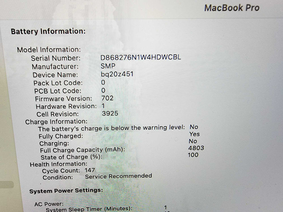 Apple Macbook Pro 2017 15" 4-Core i7-7820HQ @ 2.9GHz 16GB DDR3 1TB SSD Radeon Pro 560 4GB (