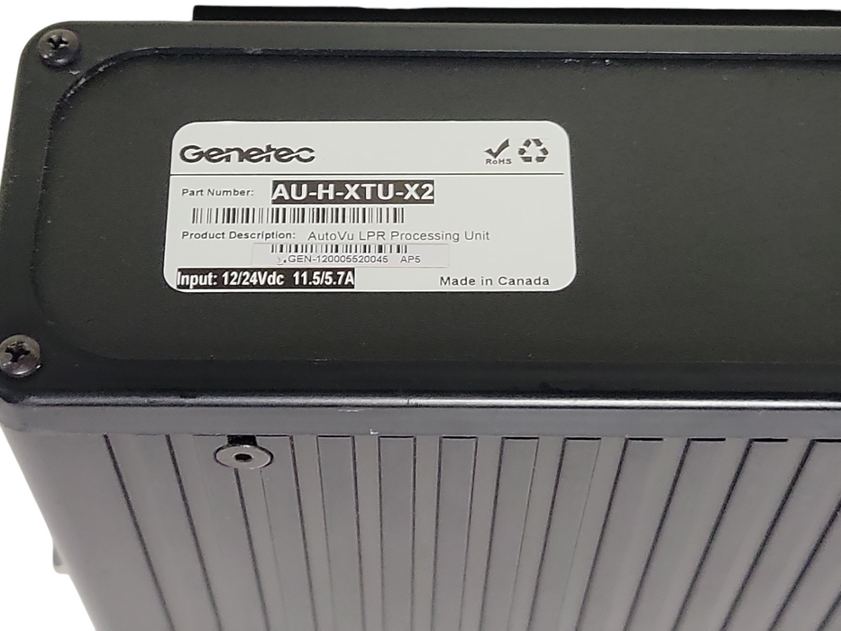 Genetec AU-H-XTU-X2 AutoVu LPR Processing Unit, Read _