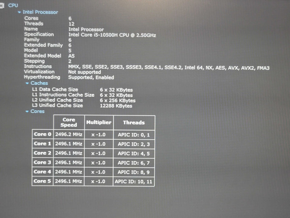 Dell G15 5510 i5-10500H 16GB RAM GTX 1650 256GB SSD READ β Lap200