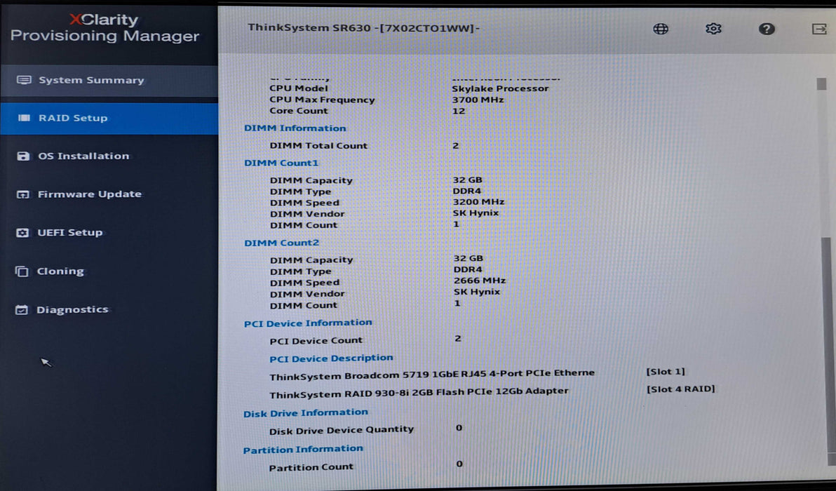 Lenovo ThinkSystem SR630 1U | Xeon Gold 6126 @2.60GHz, 64GB DDR4, 930-8i