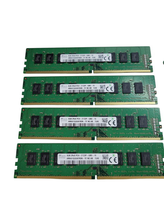 Lot of 8x HYNIX 8GB 2RX8 PC4-2133P-UB0-10-HMA41GU6AFR8N-TF Q%