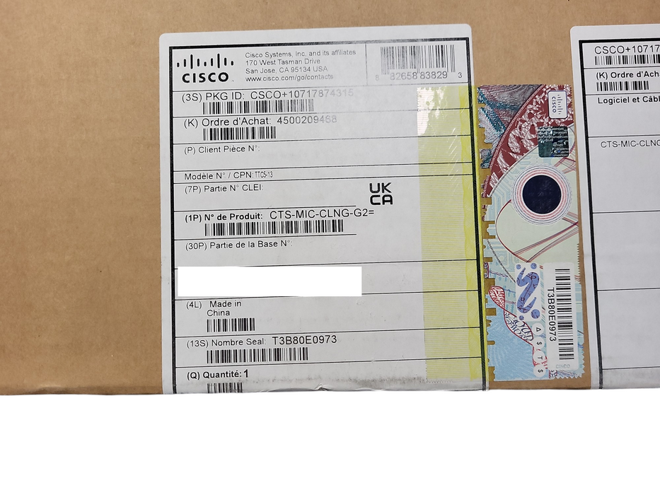 Brand new Cisco CTS-MIC-CLNG-G2 Telepresence & Conference Room Ceiling  Q$
