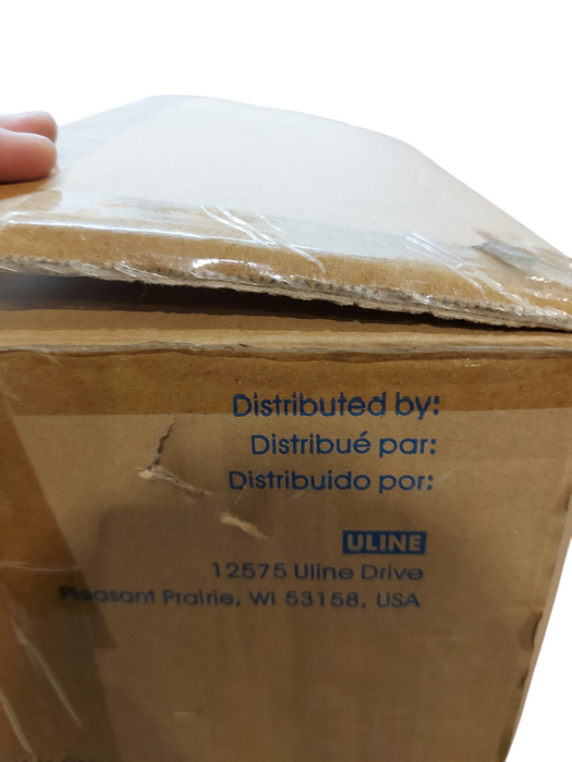 A box of Uline Shoe Covers S-7873W  Size 6-11 WHITE - 150 PCS- New