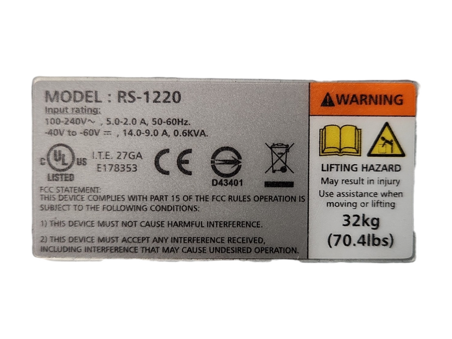 Lacie RS-1220 94724-01 12x3.5" w/ 1x Controllers Fibre Channel Storage Array !