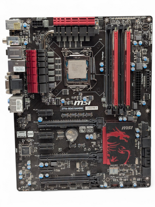 MSI Z77A-GD65 GAMING Intel Core i7-3770S 16GB RAM Motherboard  -