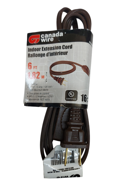 LOT 4x Indoor Extension Cord - 3 Outlet - 2x 12ft & 2x 6ft 16 Gauge