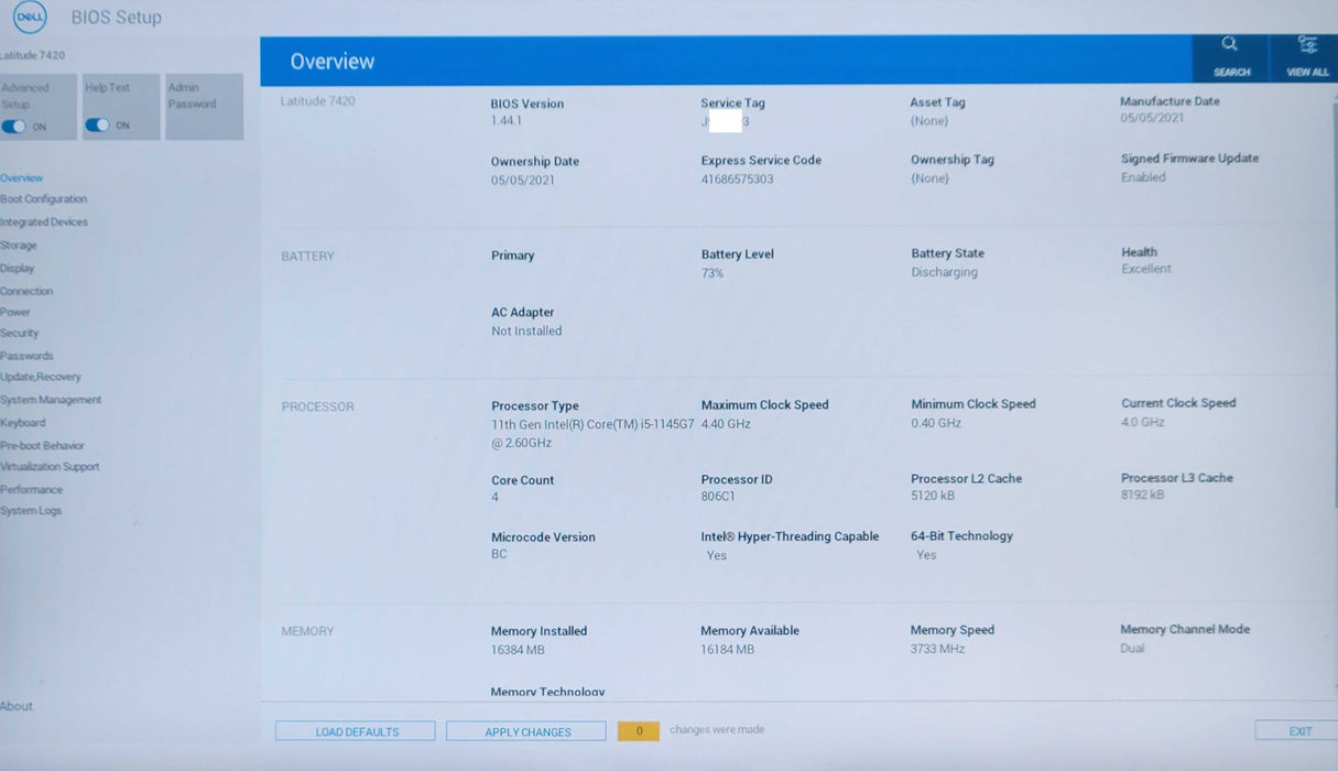 Dell Latitude 7420 Core i5-1145G7 2.60GHz 16GB RAM 250GB SSD, READ Q_ Lap200