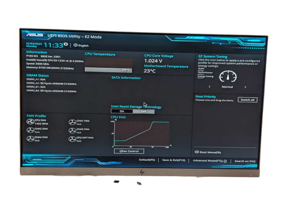 ASUS P10S WS Intel Xeon E3-1230 v6 8GB RAM Combo  -