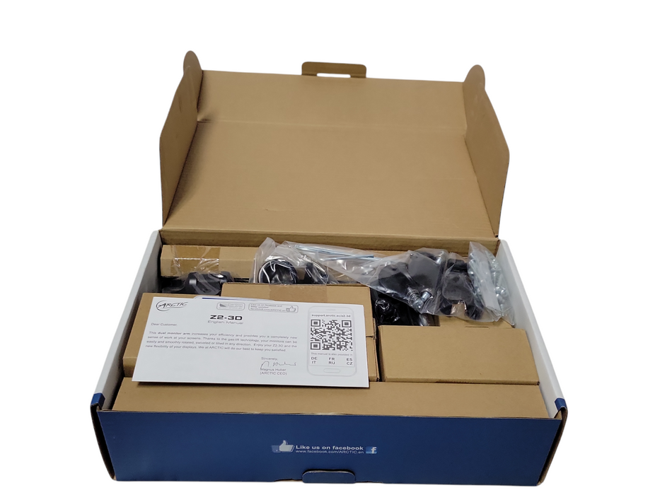 Arctic Z2-3D Dual Monitor Arm AEMNT00038A for 3D-Flexibility 13-27" 16Kg _