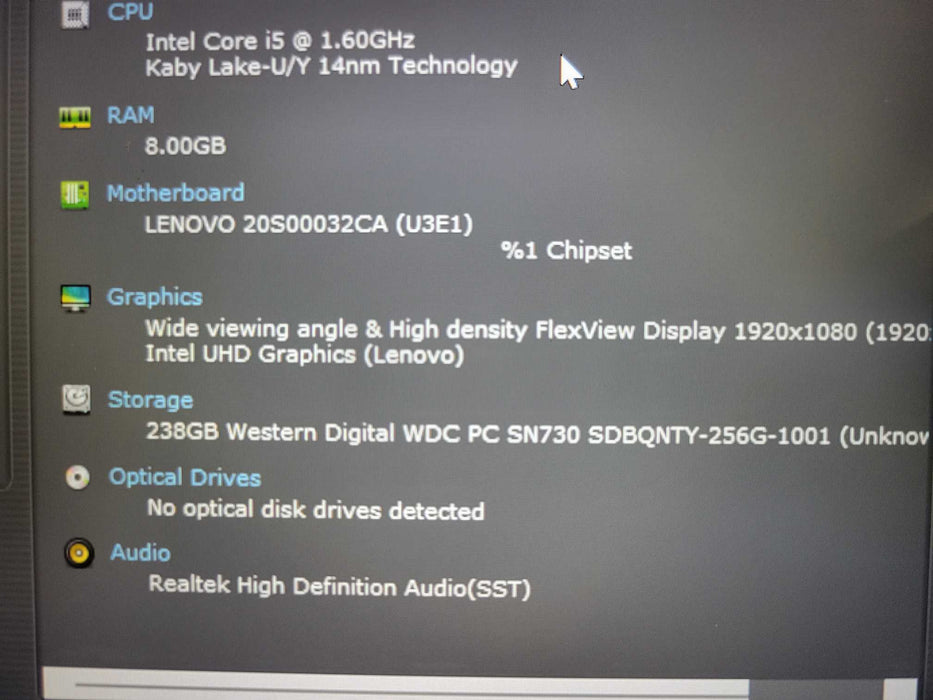 Lenovo ThinkPad T14 Gen1, Core i5-10210U 1.60GHz 8GB RAM 256GB SSD _ Lap200