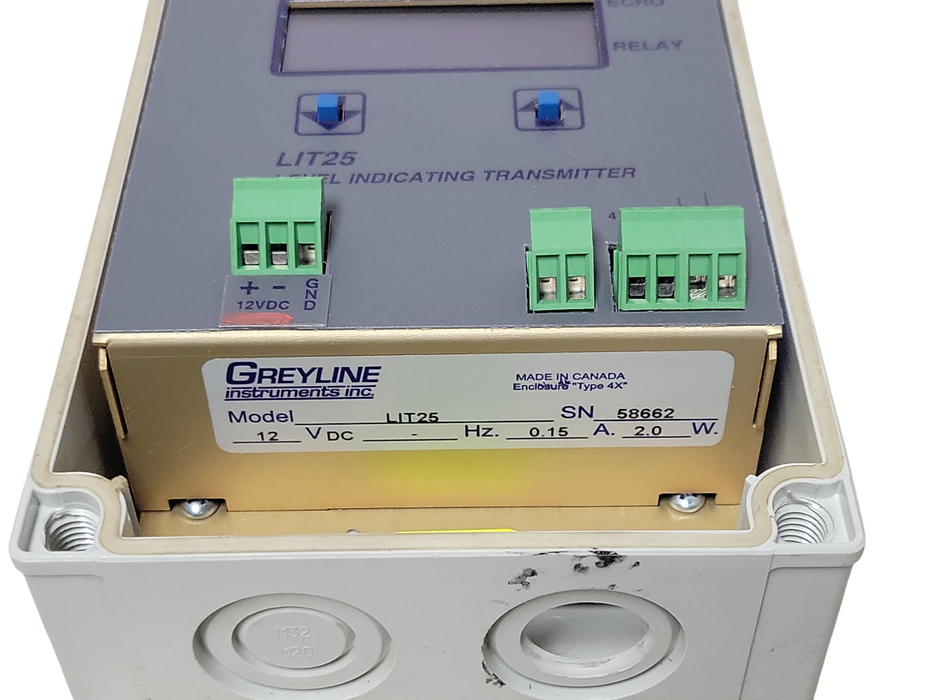 Greyline instruments LIT25 Enclosure type 4X, READ _