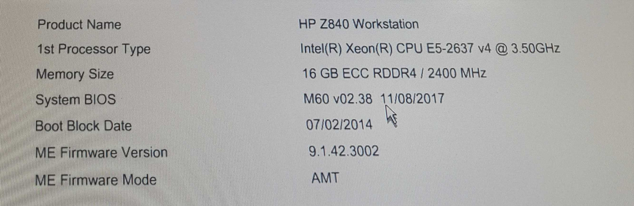 HP Z840 Workstation | 1x Xeon E5-2637 v4 | 16GB DDR4 | NO HDD | NO GPU