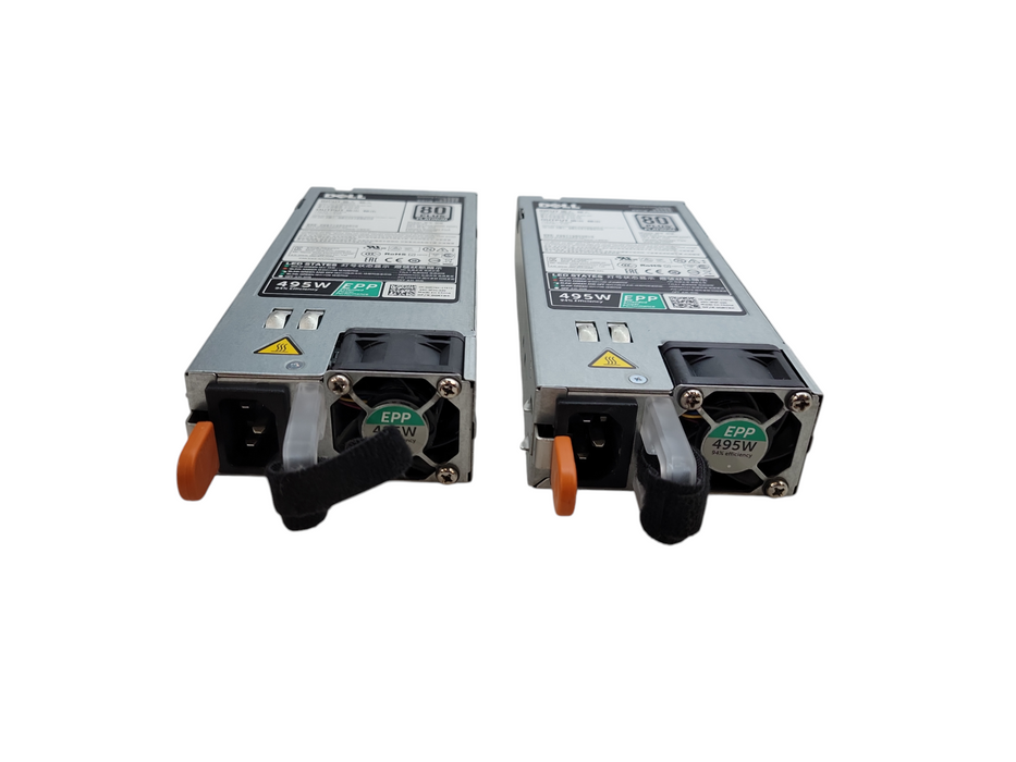 Lot of 2x - Dell 495W EPP 80 PLUS PLTATINUM SERVER PSU (D495E-S1) %