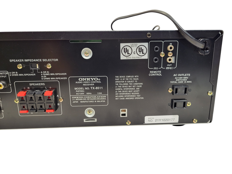 Onkyo TX-8511 AV 200-Watt Stereo Receiver Amplifier No remote $