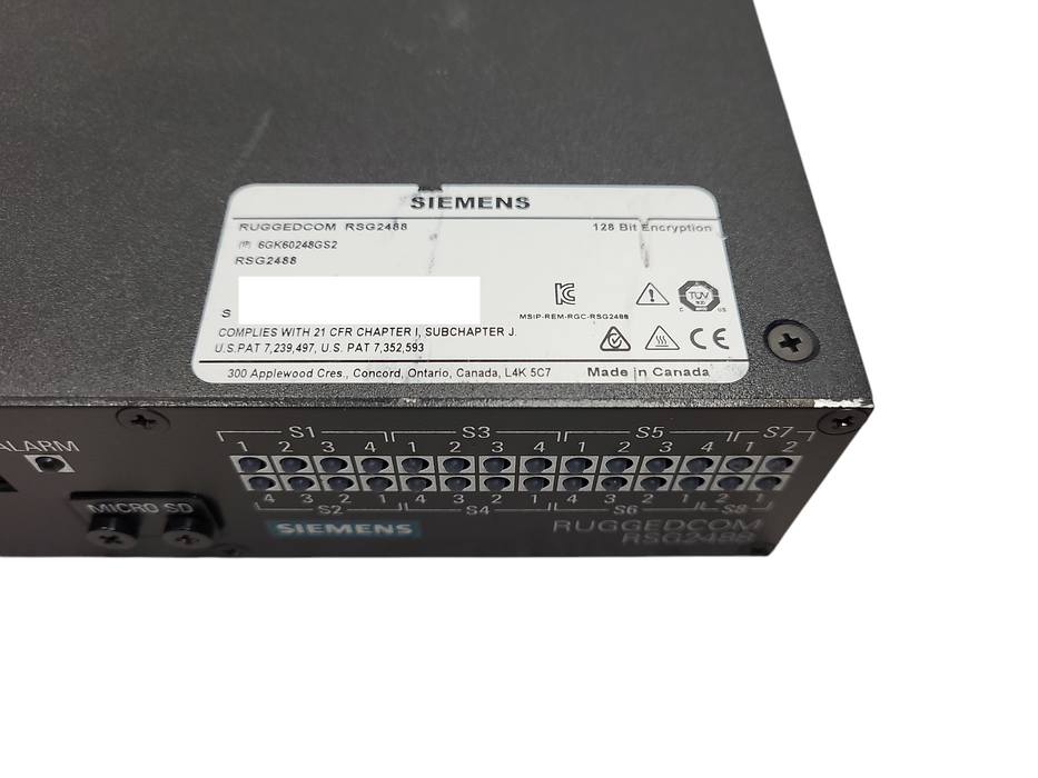 Siemens RUGGEDCOM RSG2488 rack mount switch w/ 22x RJ45s and 2x SFPs Q$