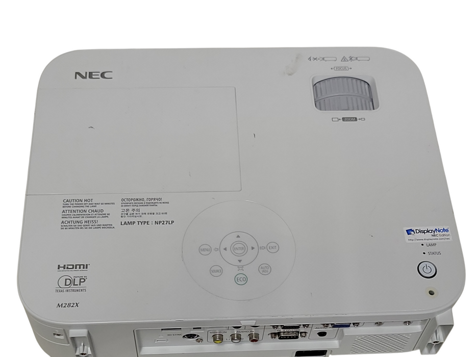 NEC NP-M282X DLP Projector 2800 Lumens 2HDMI, 3273 Hrs, No Remote _