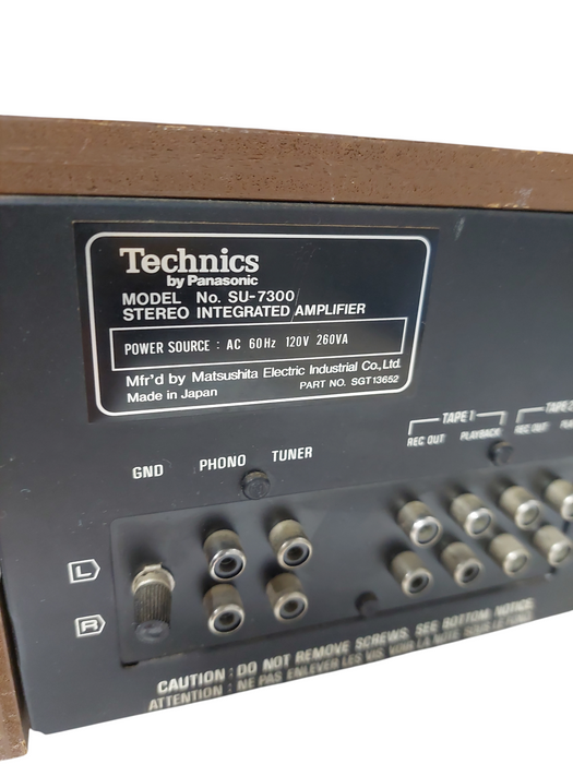 Vintage Technics Model: SU-7300 Stereo Integrated Amplifier   =
