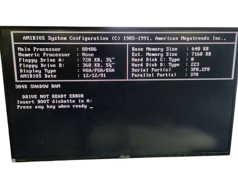 Vintage Desktop TRISON - 80486 8MB RAM NO HDD TRIDENT DISPLAY ADAPTER %