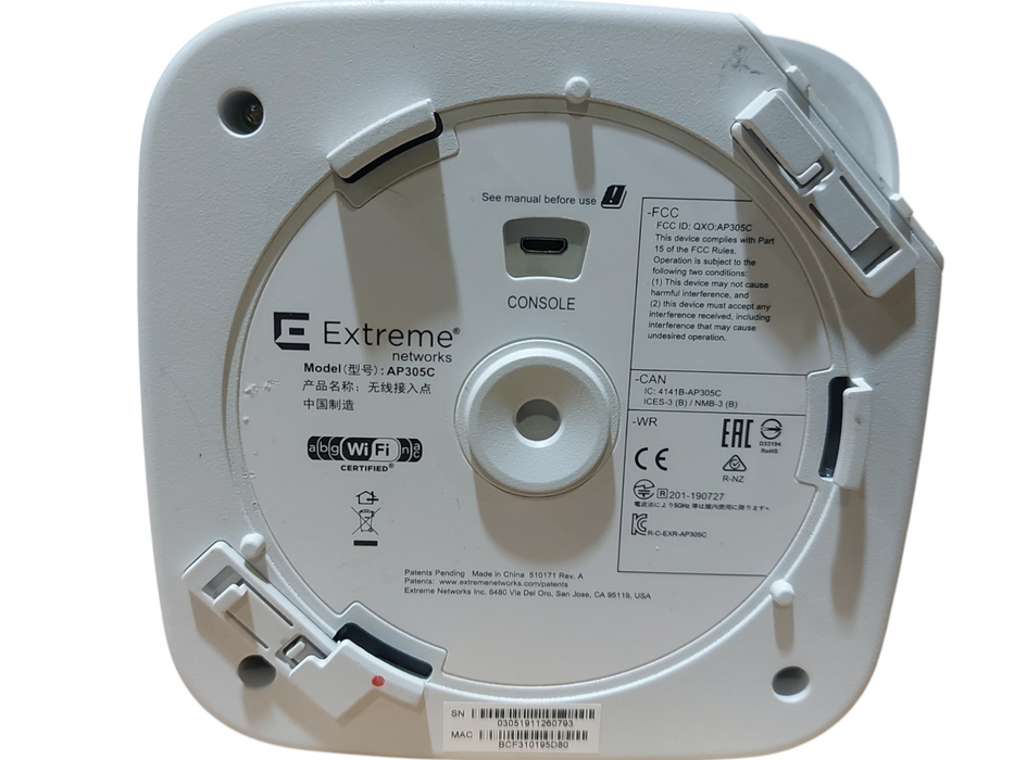 Extreme Networks AP305C Dual-Band Wireless Access Point Wi-Fi 6 802.11ax