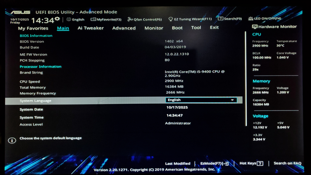 Custom PC - Core i5-9400 ASUS PRIMEH370M-PLUS 8GB DRR4 NO HDD 450W PSU Q