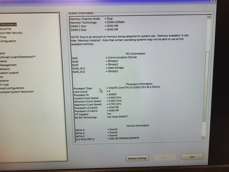 Dell OptiPlex 3090Tower Intel i3-10300 @ 3.7GHz 16GB DDR4 256GB NVme $
