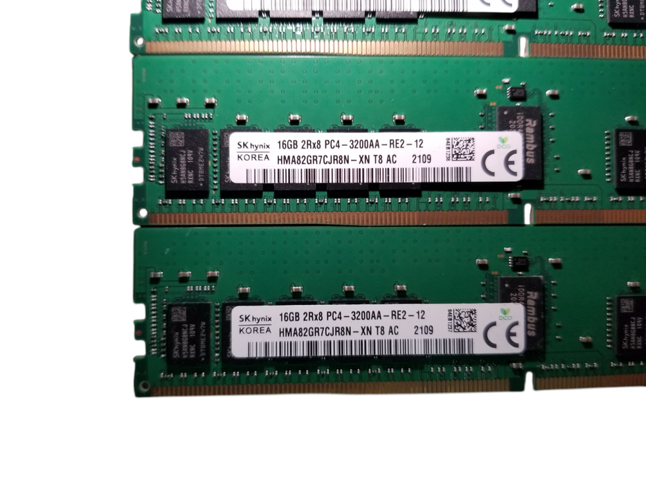 SK Hynix 64GB Bundle (4x16GB) 2Rx8 PC4-3200AA- RE2-12 DDR4 Server RAM